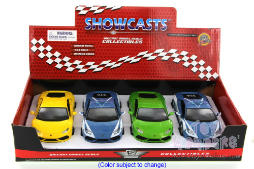 Showcasts Collectibles - Lamborghini Huracan Hard Top & Lamborghini Huracan Polizia (1/24 scale diecast model car, Asstd.) 34509/11
