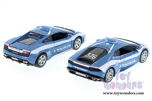 Showcasts Collectibles - Lamborghini Police Assortment Hard Top (1/24 scale diecast model car, Blue/White) 34511/99