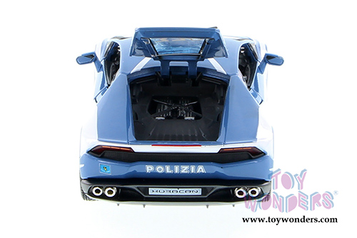Showcasts Collectibles - Lamborghini Huracan LP 610-4 Police Hardtop (1/24 scale diecast model car, Blue/White) 34511