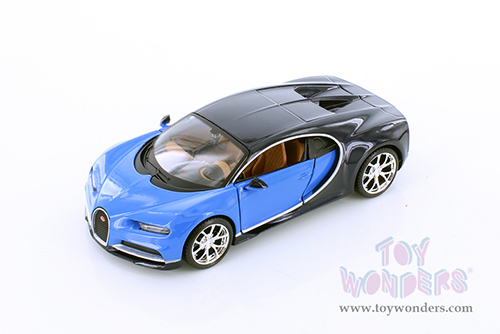 Showcasts Collectibles - Bugatti Chiron Hardtop (1/24 scale diecast model car, Blue/Black) 34514