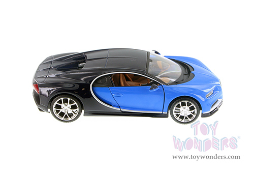 Showcasts Collectibles - Bugatti Chiron Hardtop (1/24 scale diecast model car, Blue/Black) 34514