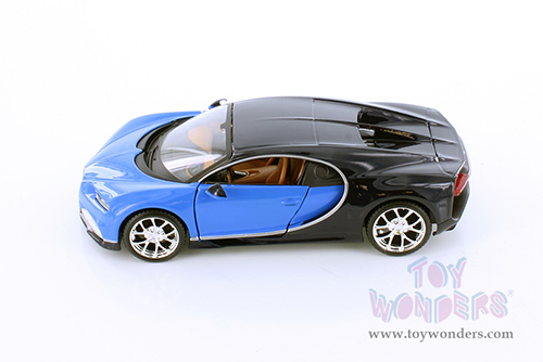 Showcasts Collectibles - Bugatti Chiron Hardtop (1/24 scale diecast model car, Blue/Black) 34514