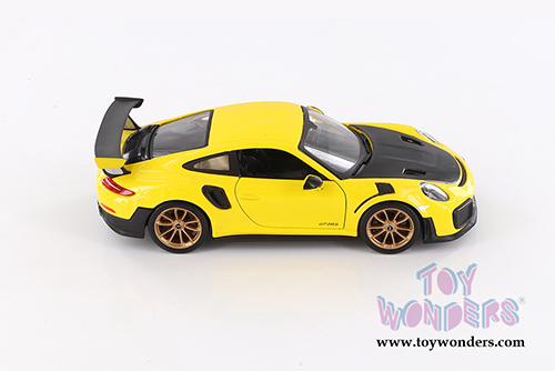 Showcasts Collectibles - Porsche 911 GT2 RS Hardtop (2018, 1/24 scale diecast model car, Yellow/Black) 34523