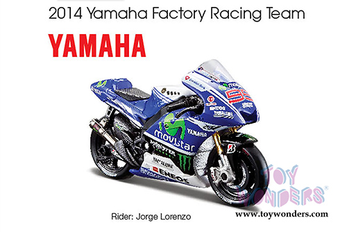 Maisto - MotoGP | Yamaha Factory Racing Team #95 Motorcycle (2014, 1/18 scale diecast model car, Blue) 34586