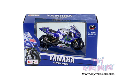 Maisto - MotoGP | Yamaha Factory Racing Team #95 Motorcycle (2014, 1/18 scale diecast model car, Blue) 34586