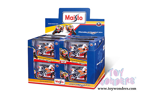Maisto - MotoGP | Repsol Honda Team RC213V #26 and #93 Motorcycles (2014, 1/18 scale diecast model car, Orange) 34587