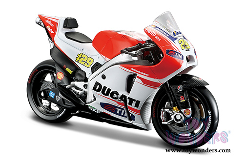 Maisto - MotoGP | Ducati Corse Team #04 and #29 Motorcycles (2015, 1/18 scale diecast model car, Red) 34588