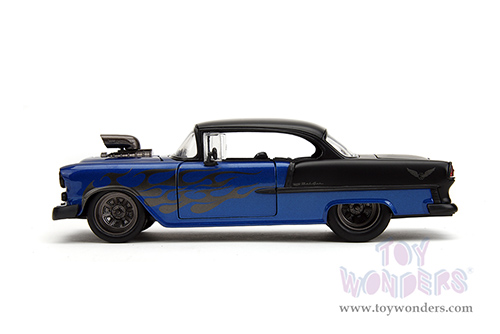 Jada Toys Bigtime Muscle - Chevrolet&reg; Bel Air&reg; Hardtop (1955, 1/24 scale diecast model car, Blue/Black) 34721
