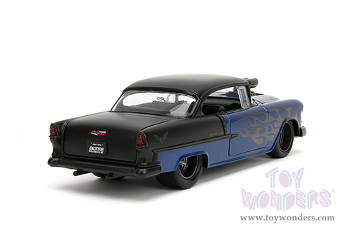Jada Toys Bigtime Muscle - Chevrolet&reg; Bel Air&reg; Hardtop (1955, 1/24 scale diecast model car, Blue/Black) 34721