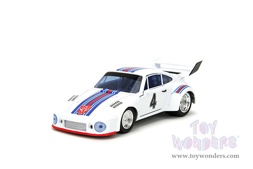 Jada Toys - Hollywood Rides | TRANSFORMERS Porsche 935 Turbo #4 "Jazz" (1/32, diecast model car, White) 34793