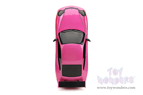 Jada Toys Pink Slips - Porsche 911 GT3 RS with Display Base (1/24 scale diecast model car, Candy Hot Pink) 34847