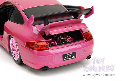Jada Toys Pink Slips - Porsche 911 GT3 RS with Display Base (1/24 scale diecast model car, Candy Hot Pink) 34847
