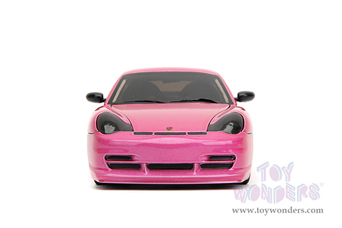 Jada Toys Pink Slips - Porsche 911 GT3 RS with Display Base (1/24 scale diecast model car, Candy Hot Pink) 34847