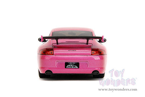 Jada Toys Pink Slips - Porsche 911 GT3 RS with Display Base (1/24 scale diecast model car, Candy Hot Pink) 34847
