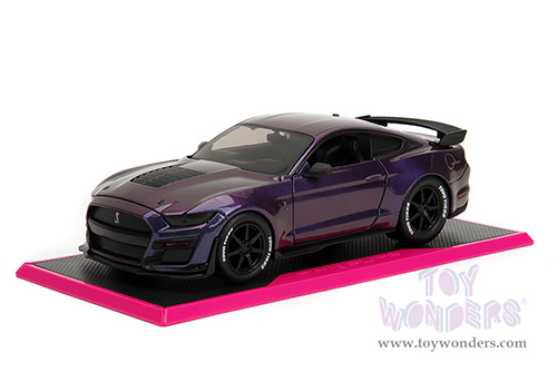 Jada Toys Pink Slips - Ford Mustang Shelby® GT500® with Display Base (2020, 1/24 scale diecast model car, Iridescent Purple-Blue) 34894