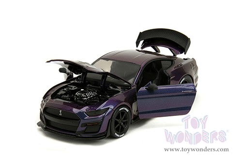 Jada Toys Pink Slips - Ford Mustang Shelby® GT500® with Display Base (2020, 1/24 scale diecast model car, Iridescent Purple-Blue) 34894