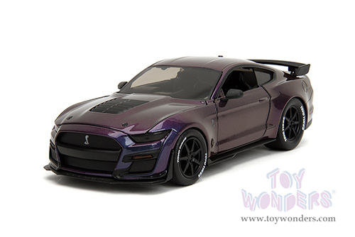 Jada Toys Pink Slips - Ford Mustang Shelby® GT500® with Display Base (2020, 1/24 scale diecast model car, Iridescent Purple-Blue) 34894