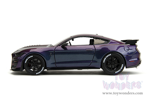 Jada Toys Pink Slips - Ford Mustang Shelby® GT500® with Display Base (2020, 1/24 scale diecast model car, Iridescent Purple-Blue) 34894