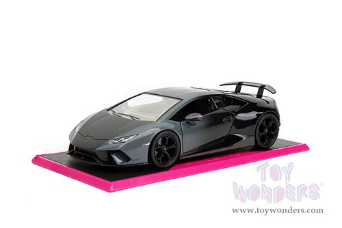 Jada Toys Pink Slips - Lamborghini Huracán Perfomante with Display Base (1/24 scale diecast model car, Gray-Black Gradient) 34895