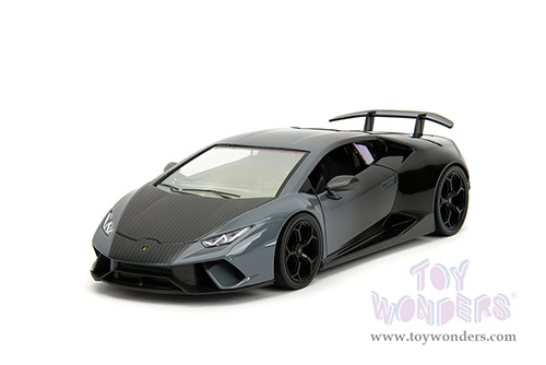 Jada Toys Pink Slips - Lamborghini Huracán Perfomante with Display Base (1/24 scale diecast model car, Gray-Black Gradient) 34895