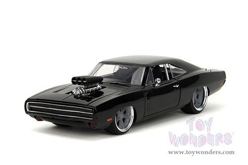 Jada Toys Fast & Furious - Dom's Dodge Charger R/T "Fast X" (1970, 1/24 scale diecast model car, Glossy Black) 34918