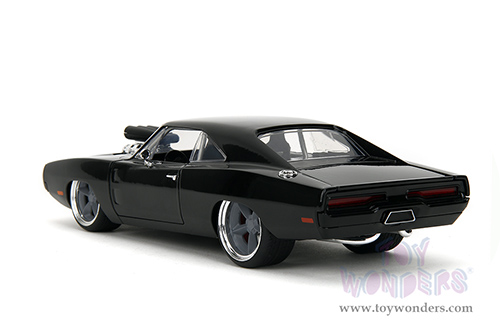 Jada Toys Fast & Furious - Dom's Dodge Charger R/T "Fast X" (1970, 1/24 scale diecast model car, Glossy Black) 34918