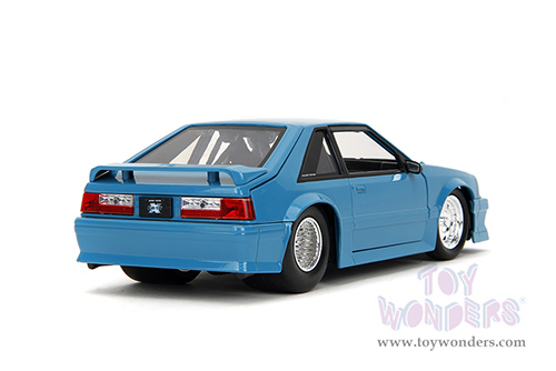 Jada Toys Fast & Furious - Jakob's Ford Mustang "Fast X" (1989, 1/24 scale diecast model car, Blue/Black hood) 34922