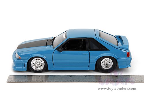 Jada Toys Fast & Furious - Jakob's Ford Mustang "Fast X" (1989, 1/24 scale diecast model car, Blue/Black hood) 34922
