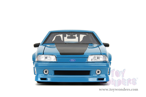 Jada Toys Fast & Furious - Jakob's Ford Mustang "Fast X" (1989, 1/24 scale diecast model car, Blue/Black hood) 34922