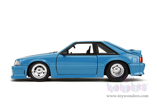 Jada Toys Fast & Furious - Jakob's Ford Mustang "Fast X" (1989, 1/24 scale diecast model car, Blue/Black hood) 34922