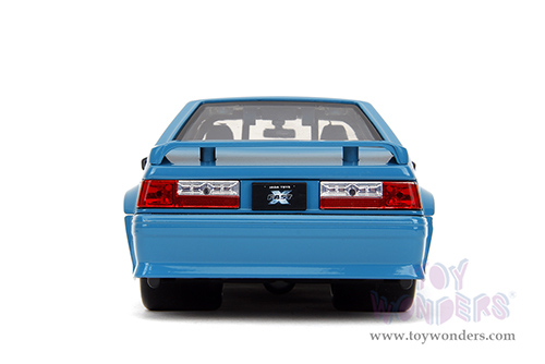 Jada Toys Fast & Furious - Jakob's Ford Mustang "Fast X" (1989, 1/24 scale diecast model car, Blue/Black hood) 34922