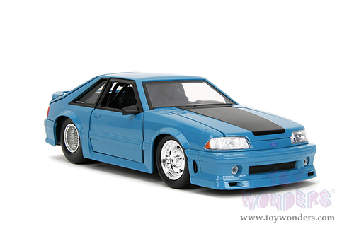 Jada Toys Fast & Furious - Jakob's Ford Mustang "Fast X" (1989, 1/24 scale diecast model car, Blue/Black hood) 34922