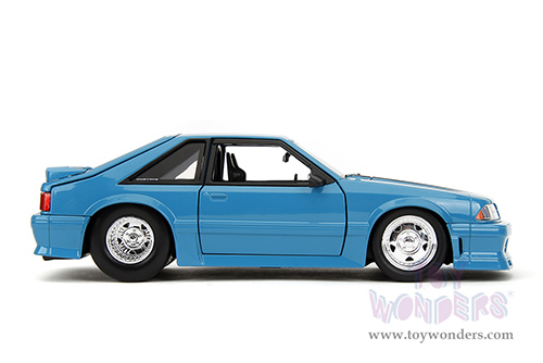 Jada Toys Fast & Furious - Jakob's Ford Mustang "Fast X" (1989, 1/24 scale diecast model car, Blue/Black hood) 34922