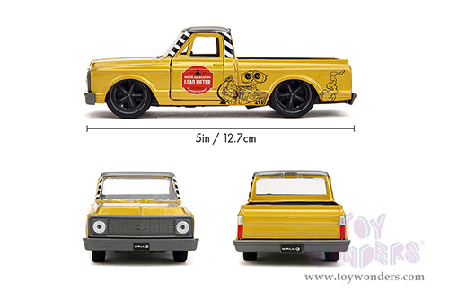Jada Toys - Hollywood Rides | Chevrolet® Cheyenne™ Pickup Disney "WALL-E " (1972, 1/32 scale diecast model car, Gold) 34925/24