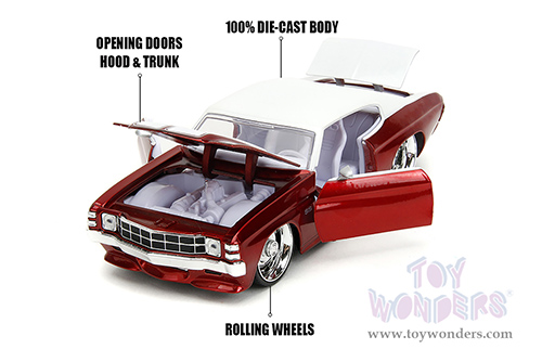 Jada Toys Bigtime Muscle - Chevrolet® Chevelle® SS Hardtop (1971, 1/24 scale diecast model car, Candy Red/White) 35020
