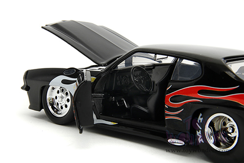 Jada Toys Bigtime Muscle - Pontiac® GTO® Judge Hardtop (1971, 1/24 scale diecast model car, Black with Flames) 35022