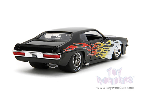 Jada Toys Bigtime Muscle - Pontiac® GTO® Judge Hardtop (1971, 1/24 scale diecast model car, Black with Flames) 35022
