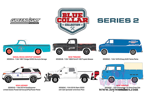 Greenlight - Blue Collar Collection Series 2 (1/64 scale die cast model car, Asstd.) 35060/48