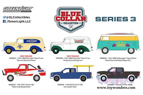 Greenlight - Blue Collar Collection Series 3 (1/64 scale diecast model car, Asstd.) 35080/48