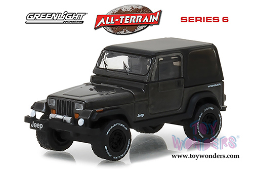 Greenlight - All Terrain Series 6 | Jeep&reg; Wrangler (1990, 1/64 scale diecast model car, Dark Gray) 35090D/48