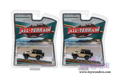 Greenlight - All Terrain Series 6 | Jeep&reg; Wrangler Rubicon Recon (2017, 1/64 scale diecast model car, Sand) 35090E/48
