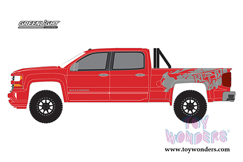 Greenlight - All Terrain Series 6 | Chevrolet&reg; Silverado&trade; 1500 pick Up Truck (2018, 1/64 scale diecast model car, Red) 35090F/48