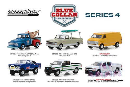 Greenlight - Blue Collar Collection Series 4 (1/64 scale diecast model car, Asstd.) 35100/48