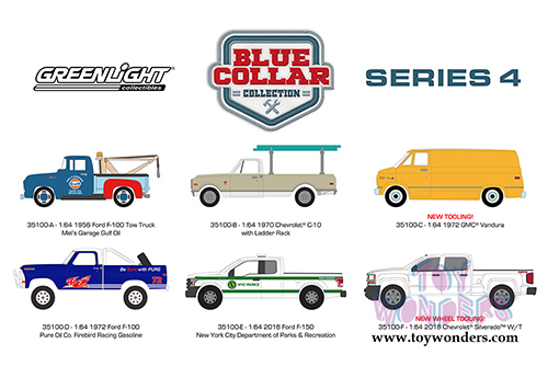 Greenlight - Blue Collar Collection Series 4 (1/64 scale diecast model car, Asstd.) 35100/48