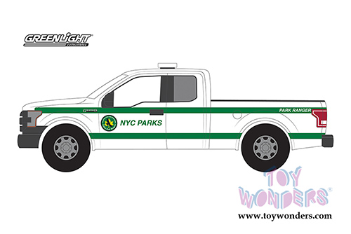 Greenlight - Blue Collar Collection Series 4 | Ford F-150 Pickup Truck New York City Department of Parks and Recreation (2016, 1/64 scale diecast model car, White) 35100E/48