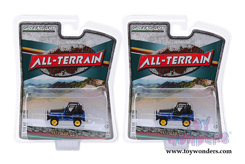 Greenlight - All Terrain Series 8 | Jeep&reg; CJ-5 #44 Baja Cragar (1971, 1/64 scale diecast model car, Dark Blue) 35130B/48
