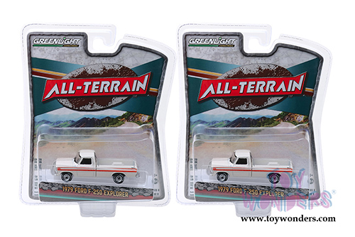 Greenlight - All Terrain Series 8 | Ford F-250 Explorer Pickup Truck (1979, 1/64 scale diecast model car, White) 35130D/48