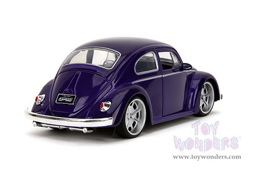 Jada Toys - Hollywood Rides | Volkswagen Beetle with Wednesday Addams and Thing Diecast Figures (1/24, diecast model car, Purple) 35131