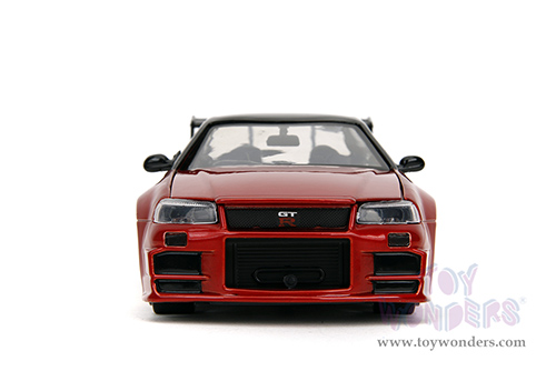 Jada Toys - Hollywood Rides | Nissan Skyline GT-R (34) RHD "Godzilla vs. Destoroyah" (2002, 1/24, diecast model car, Red/Black) 35133