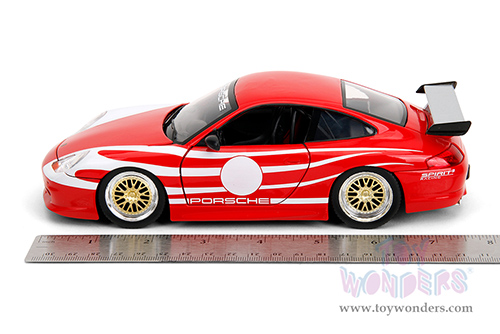 Jada Toys Hyper-Spec - Porsche Carrera 911 GT3 (996.1) (1/24, diecast model car, Red/White stripes) 35137